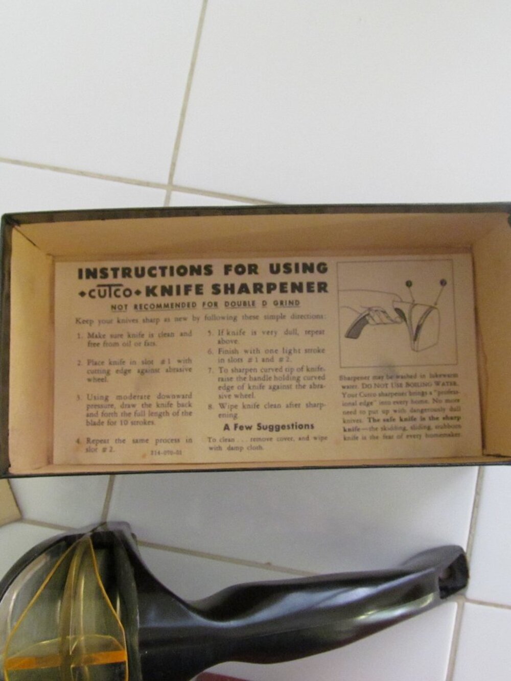 Cutco Professional Honing Stone Knife Sharpener Vintage - Picture 2 of 6